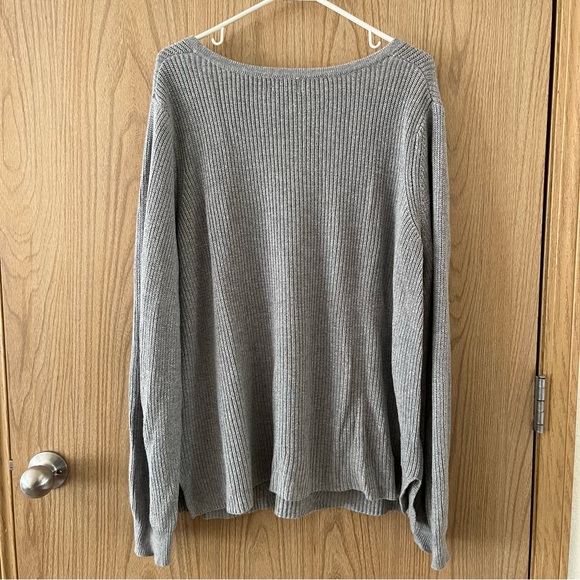 Old Navy Lace Up Front Crew Neck Sweater in Grey - Picture 4 of 6